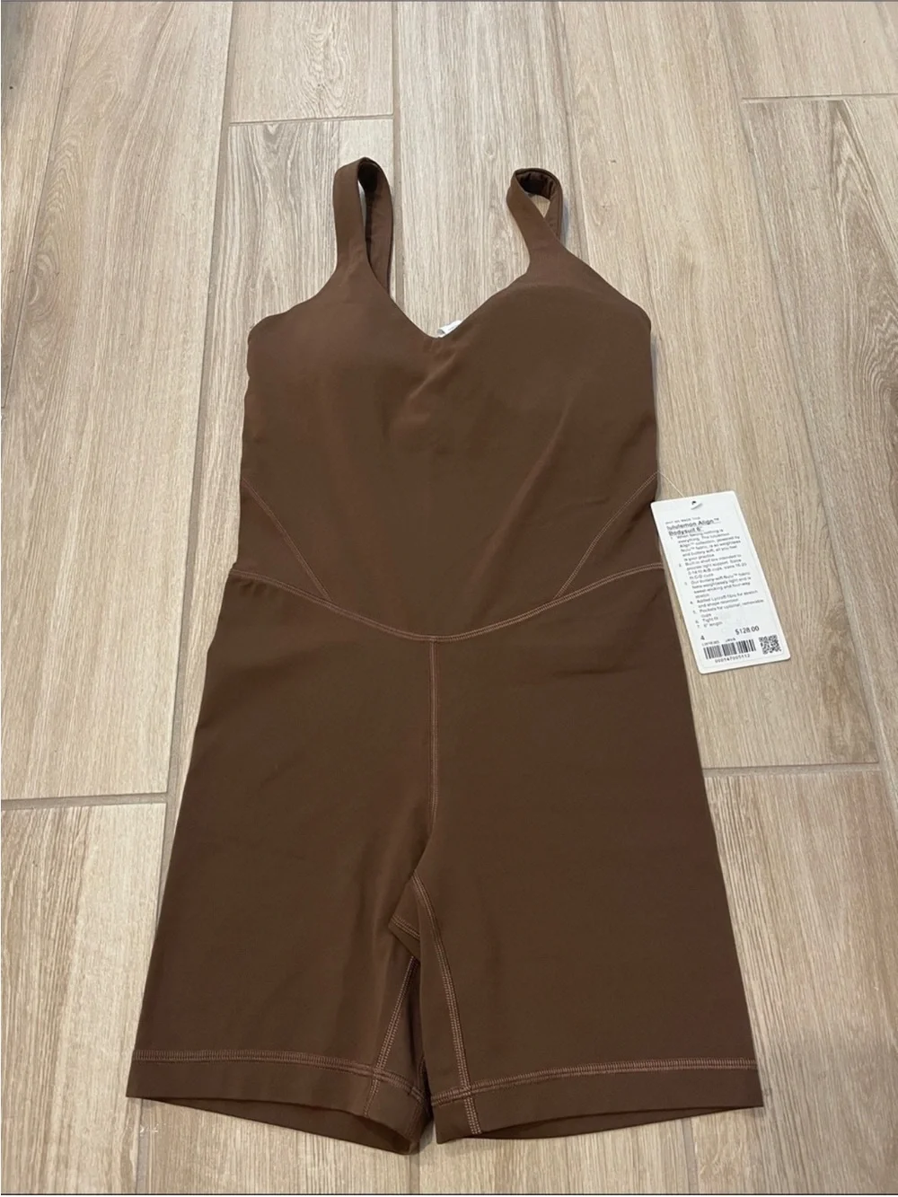 NWT Lululemon Align Bodysuit 6” Java Sz 4